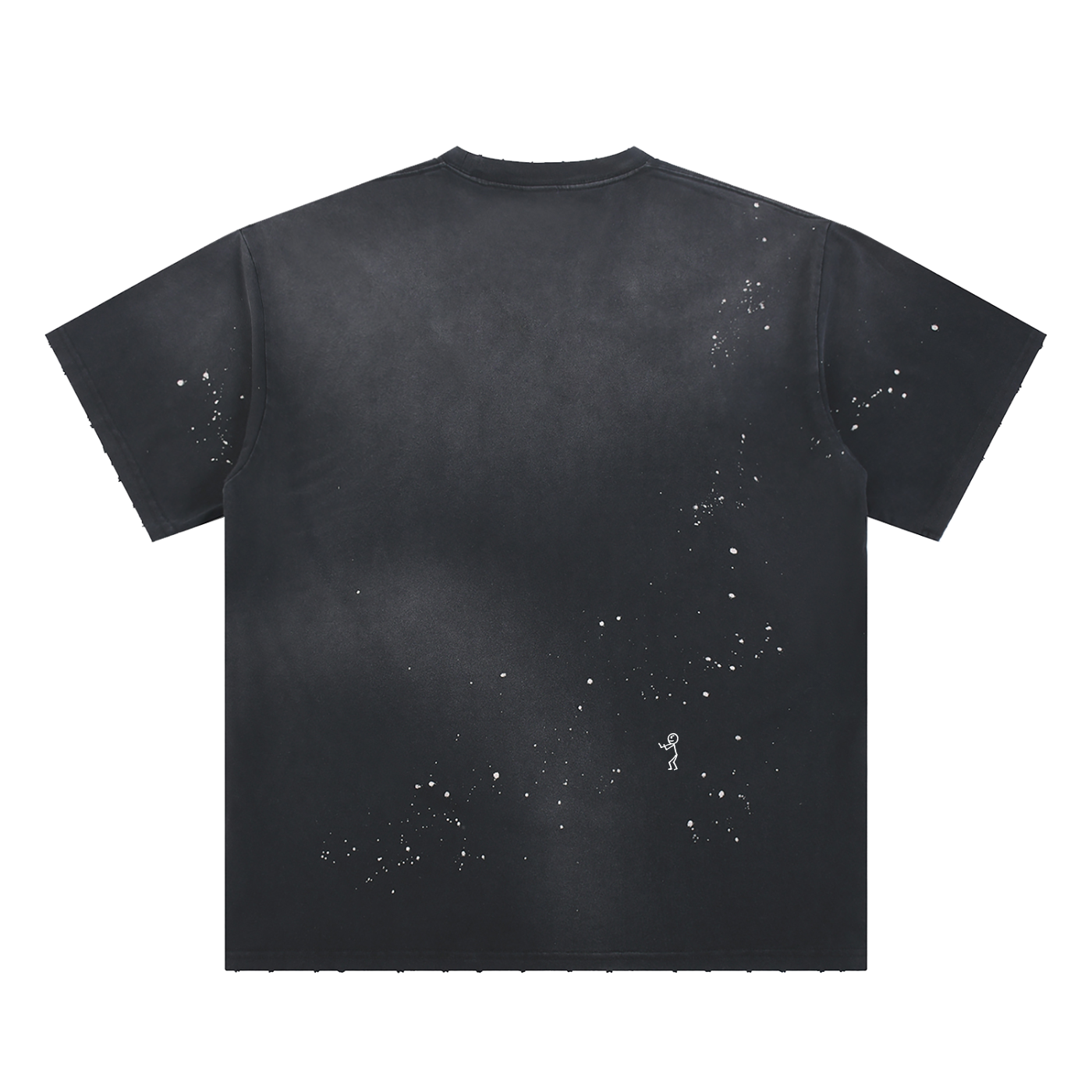 Hand-Frayed Sunfade Paint Splatter T-Shirt - Dood