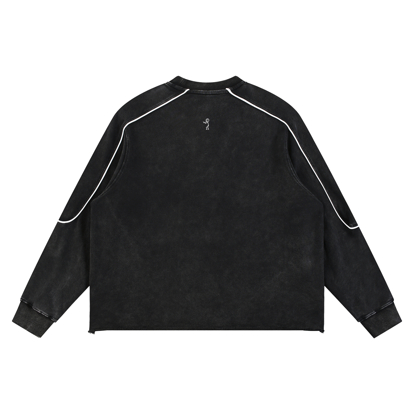 Mineral Wash Piping Raw Hem Sweatshirt - Dood