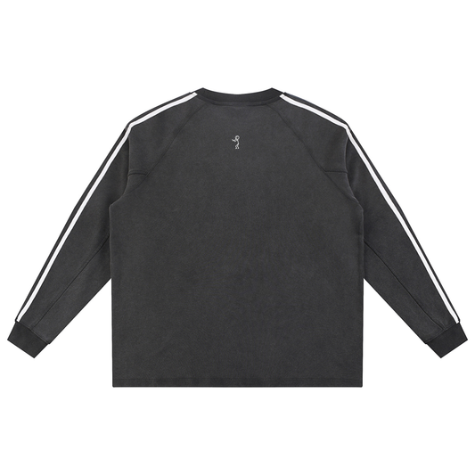Washed Contrast Tape Sweatshirt - Dood