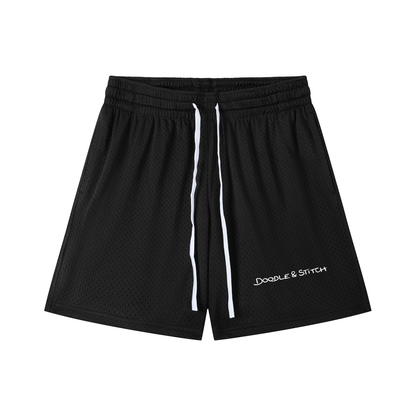 Mesh Drawstring Shorts: Doodle & Stitch