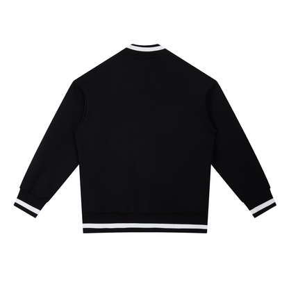 Contrast Piping Zip Bomber Jacket - Dood