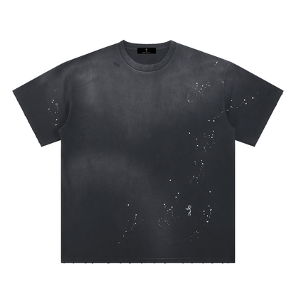 Hand-Frayed Sunfade Paint Splatter T-Shirt - Dood