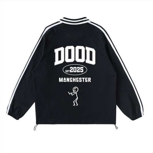 Contrast Striped Lapel Collar Sweatshirt - Dood Manchester 25