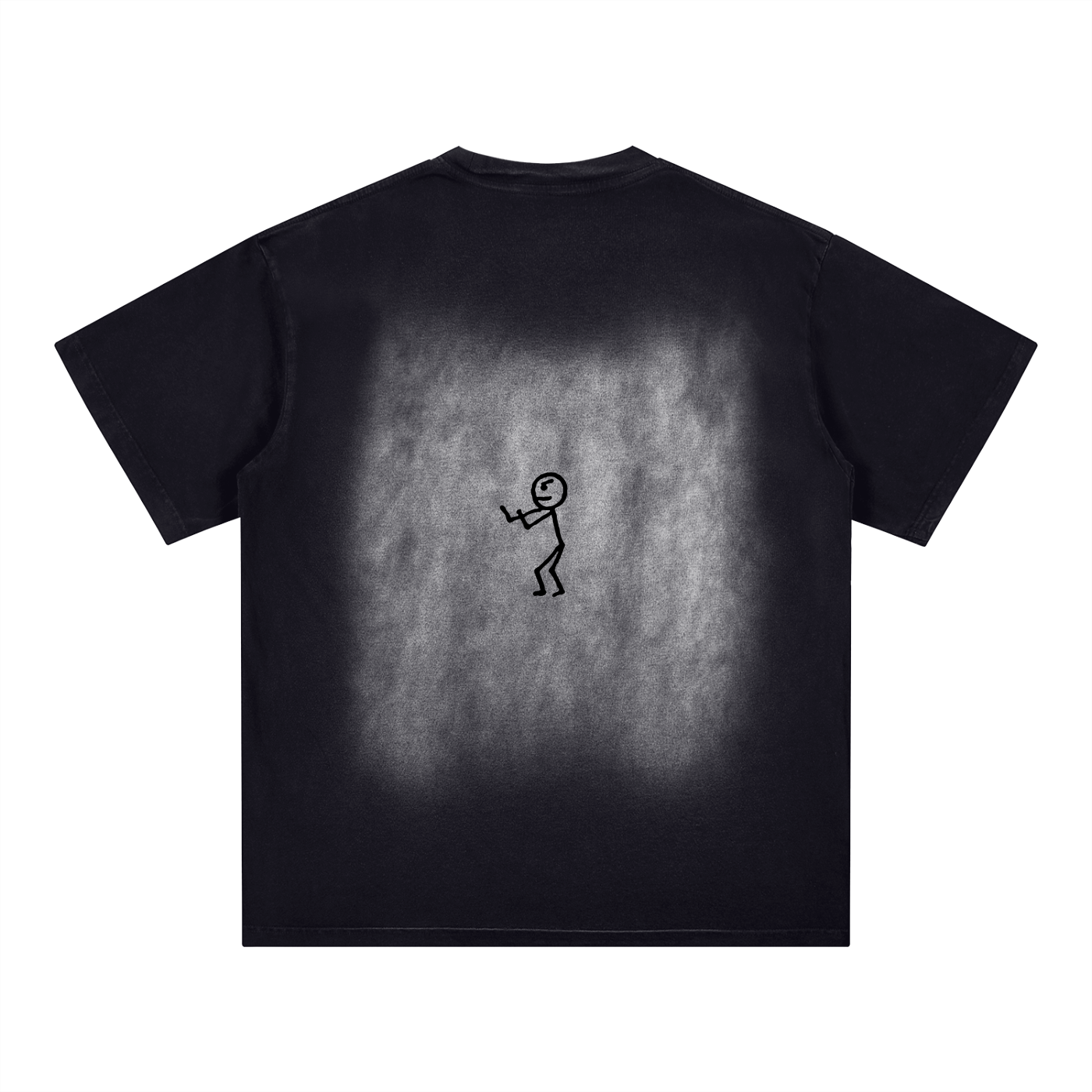 Square Patch Monkey Washed T-Shirt: Dood