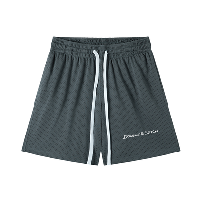 Mesh Drawstring Shorts: Doodle & Stitch