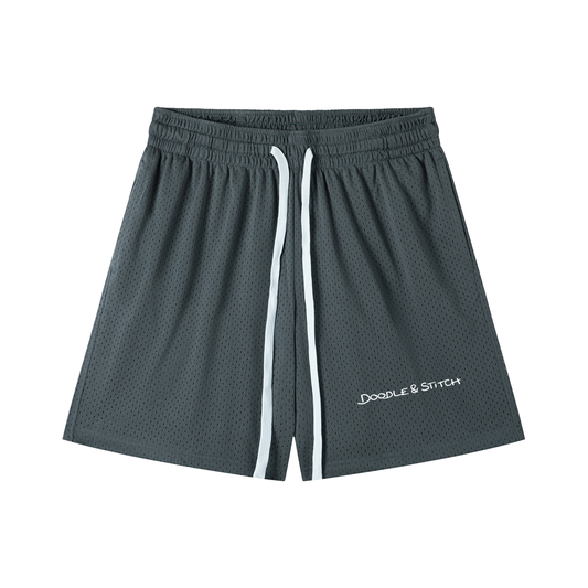 Mesh Drawstring Shorts: Doodle & Stitch