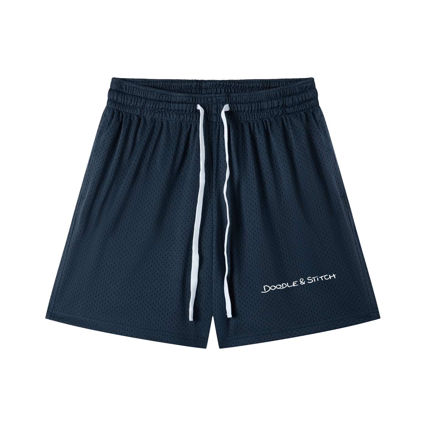 Mesh Drawstring Shorts: Doodle & Stitch